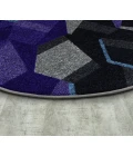 Joy Carpets Kid Essentials Violet Stealth 7ft. 7in. Round Rug