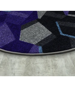 Joy Carpets Kid Essentials Violet Stealth 7ft. 7in. Round Rug