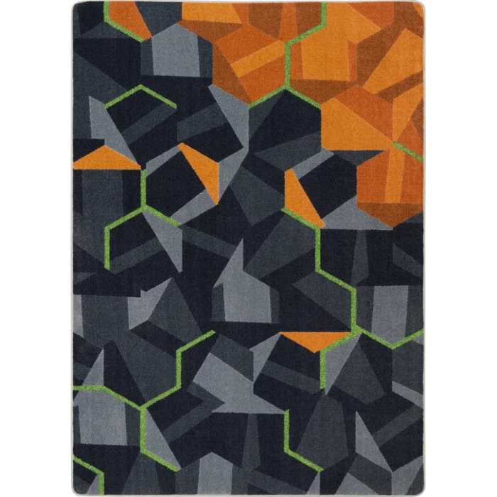 Joy Carpets Kid Essentials Tangerine Stealth 7ft.8in. x 10ft.9in. Rect. Rug
