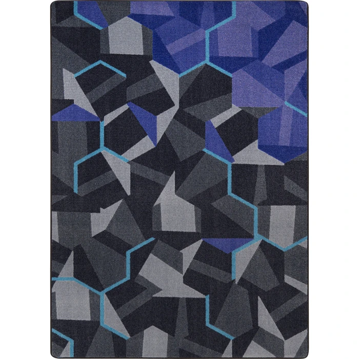 Joy Carpets Kid Essentials Violet Stealth 3ft. 10in. x 5ft. 4in. Rect. Rug