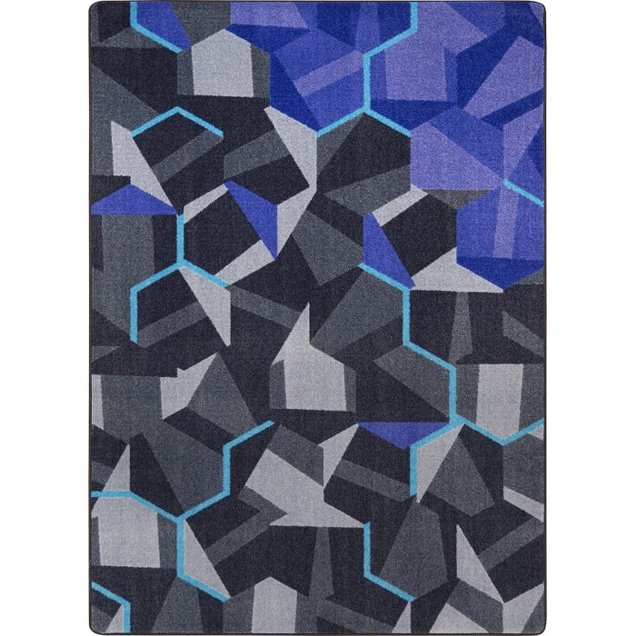 Joy Carpets Kid Essentials Violet Stealth 5ft.4in. x 7ft.8in. Rect. Rug