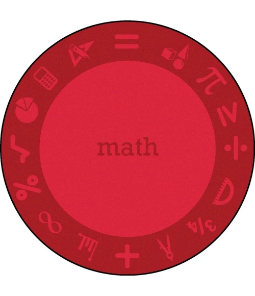 Joy Carpets Kid Essentials Math STEAM 5ft.4in. x 7ft.8in. Oval Rug