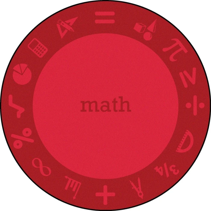 Joy Carpets Kid Essentials Math STEAM 7ft.8in. x 10ft.9in. Oval Rug