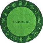 Joy Carpets Kid Essentials Science STEAM 10ft.9in. x 13ft.2in. Oval Rug