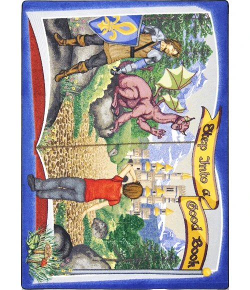 Joy Carpets Kid Essentials Multi Step Into A Good Book 10ft.9in. x 13ft.2in. Rect. Rug
