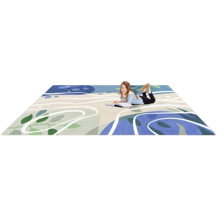 Joy Carpets Kid Essentials Multi Still Waters 7ft. 8in. x 10ft. 9in. Rect. Rug