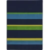 Joy Carpets Kid Essentials Navy Straight and Narrow 7ft.8in. x 10ft.9in. Rect. Rug