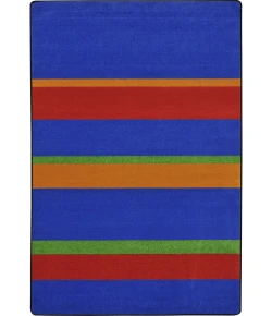 Joy Carpets Kid Essentials Primary Straight and Narrow 7ft.8in. x 10ft.9in. Rect. Rug