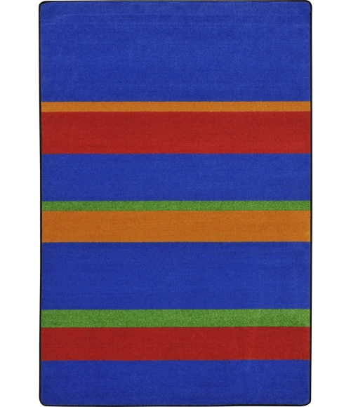 Joy Carpets Kid Essentials Primary Straight and Narrow 7ft.8in. x 10ft.9in. Rect. Rug