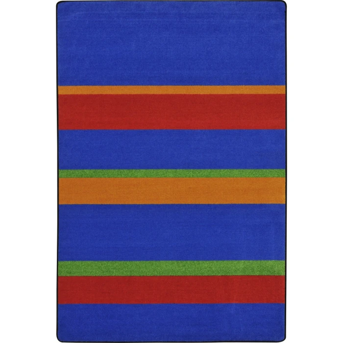 Joy Carpets Kid Essentials Primary Straight and Narrow 7ft.8in. x 10ft.9in. Rect. Rug