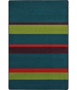 Joy Carpets Kid Essentials Tropics Straight and Narrow 7ft.8in. x 10ft.9in. Rect. Rug