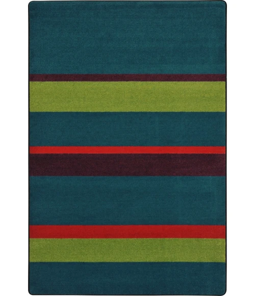 Joy Carpets Kid Essentials Tropics Straight and Narrow 7ft.8in. x 10ft.9in. Rect. Rug