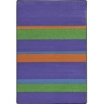 Joy Carpets Kid Essentials Violet Straight and Narrow 5ft.4in. x 7ft.8in. Rect. Rug