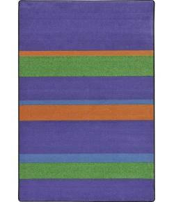 Joy Carpets Kid Essentials Violet Straight and Narrow 7ft.8in. x 10ft.9in. Rect. Rug