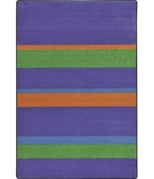Joy Carpets Kid Essentials Violet Straight and Narrow 7ft.8in. x 10ft.9in. Rect. Rug