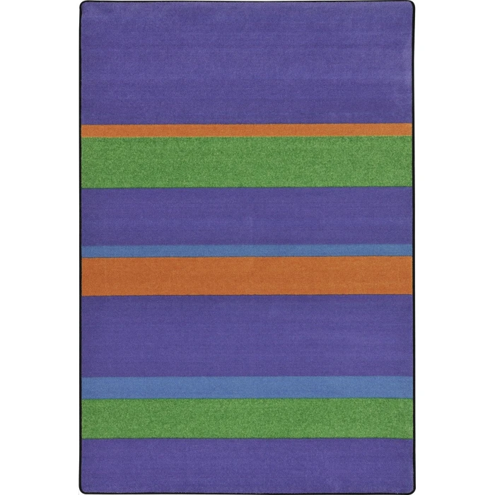 Joy Carpets Kid Essentials Violet Straight and Narrow 5ft.4in. x 7ft.8in. Rect. Rug