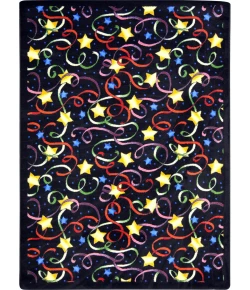 Joy Carpets Kaleidoscope Multi Streamers and Stars 7ft.8in. x 10ft.9in. Rect. Rug