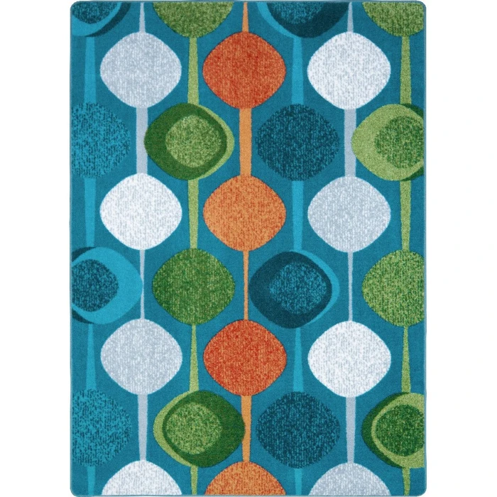 Joy Carpets Kid Essentials Citrus String Along 5ft.4in. x 7ft.8in. Rect. Rug