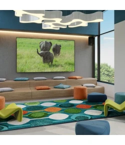 Joy Carpets Kid Essentials Citrus String Along 7ft.8in. x 10ft.9in. Rect. Rug