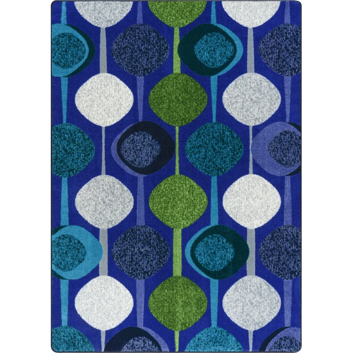 Joy Carpets Kid Essentials Violet String Along 7ft.8in. x 10ft.9in. Rect. Rug