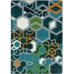 Joy Carpets Kid Essentials Citrus Structured 7ft.8in. x 10ft.9in. Rect. Rug