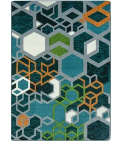 Joy Carpets Kid Essentials Citrus Structured 7ft.8in. x 10ft.9in. Rect. Rug
