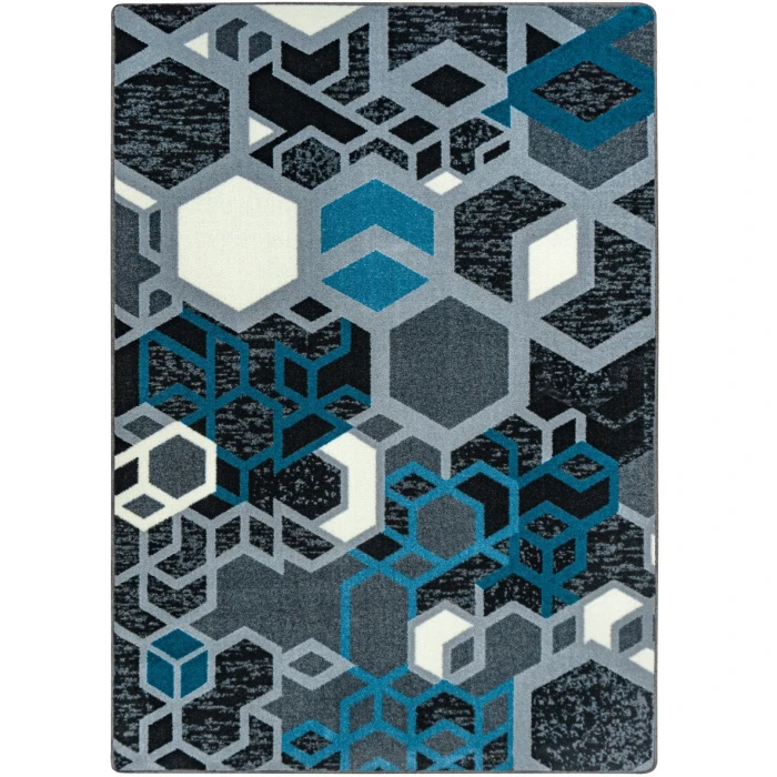Joy Carpets Kid Essentials Sapphire Structured 5ft.4in. x 7ft.8in. Rect. Rug