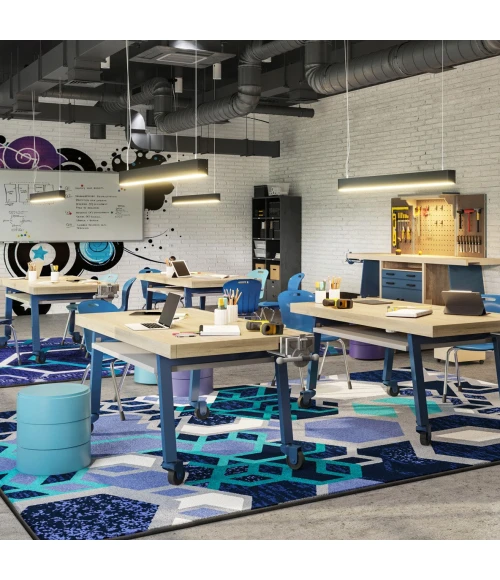 Joy Carpets Kid Essentials Violet Structured 10ft.9in. x 13ft.2in. Rect. Rug