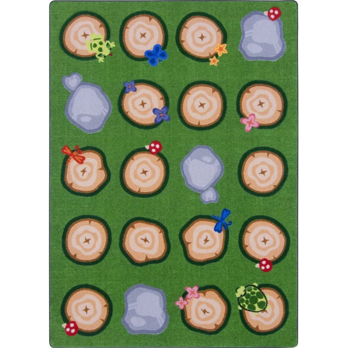 Joy Carpets Kid Essentials Multi Stumped 7ft.8in. x 10ft.9in. Rect. Rug