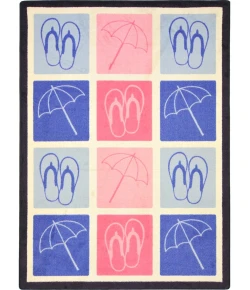 Joy Carpets Summer Solstice Multi Summer Essentials 7ft.8in. x 10ft.9in. Rect. Rug