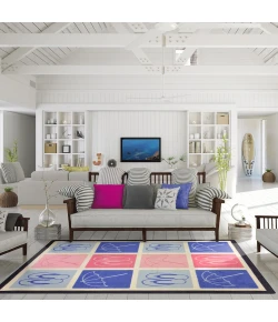 Joy Carpets Summer Solstice Multi Summer Essentials 7ft.8in. x 10ft.9in. Rect. Rug