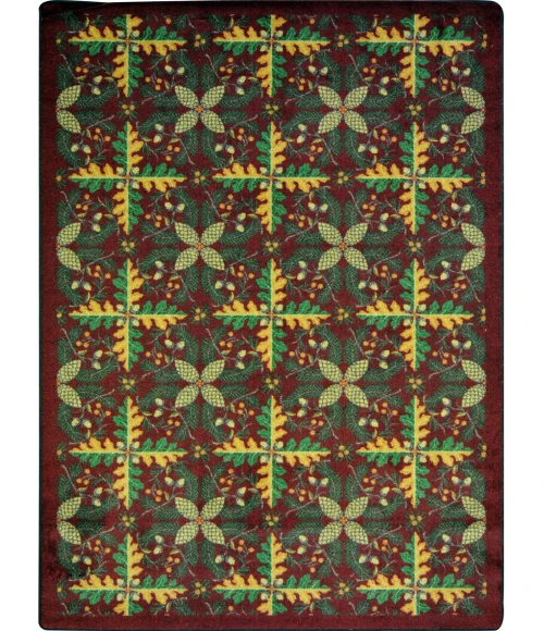 Joy Carpets Kaleidoscope Burgundy Tahoe 3ft.10in. x 5ft.4in. Rect. Rug