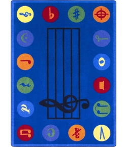 Joy Carpets Kid Essentials Multi Take Note 10ft.9in. x 13ft.2in. Rect. Rug