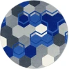 Joy Carpets Kid Essentials Blue Team Up 7ft. 7in. Round Rug