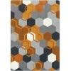 Joy Carpets Kid Essentials Orange Team Up 3ft. 10in. x 5ft. 4in. Rect. Rug