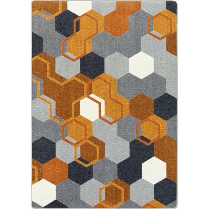 Joy Carpets Kid Essentials Orange Team Up 3ft. 10in. x 5ft. 4in. Rect. Rug