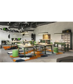 Joy Carpets Kid Essentials Orange Team Up 7ft.8in. x 10ft.9in. Rect. Rug