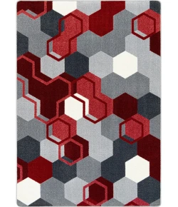Joy Carpets Kid Essentials Red Team Up 10ft.9in. x 13ft.2in. Rect. Rug