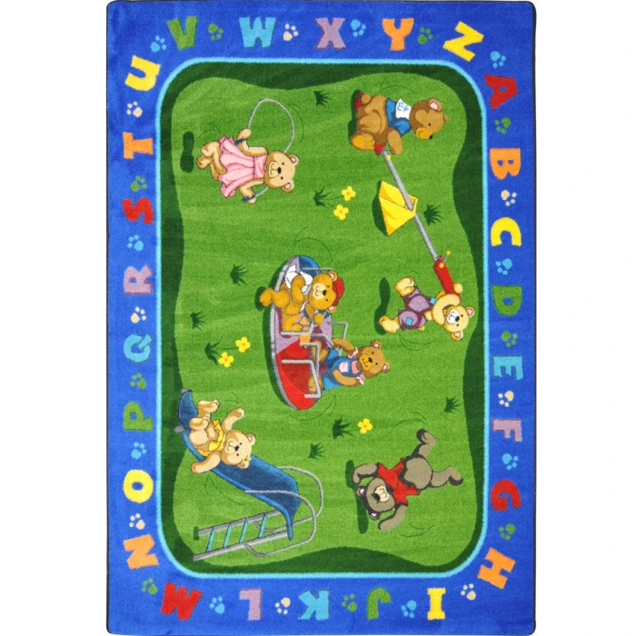 Joy Carpets Kid Essentials Multi Teddy Bear Playground 10ft.9in. x 13ft.2in. Rect. Rug