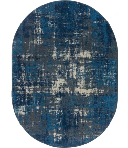 Joy Carpets Kid Essentials Marine Terra Mae 7ft.8in. x 10ft.9in. Oval Rug
