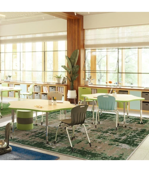 Joy Carpets Kid Essentials Meadow Terra Mae 7ft.7in. Round Rug