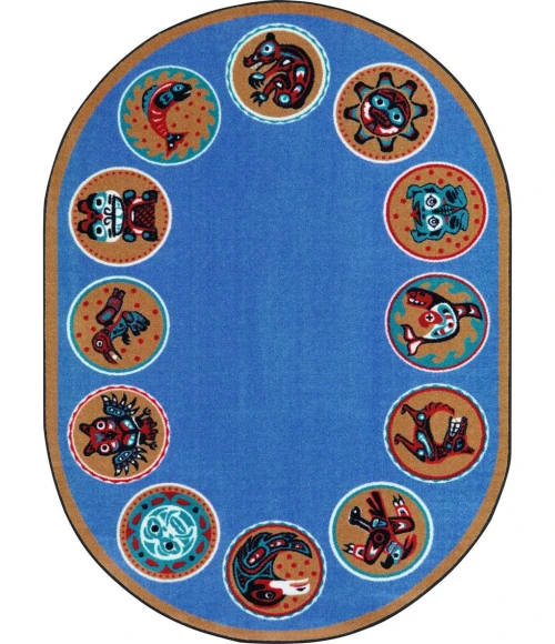 Joy Carpets Kid Essentials Multi The Circle 13ft.2in. Round Rug