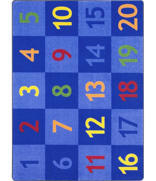 Joy Carpets Kid Essentials Multi Time to Count 7ft.8in. x 10ft.9in. Rect. Rug