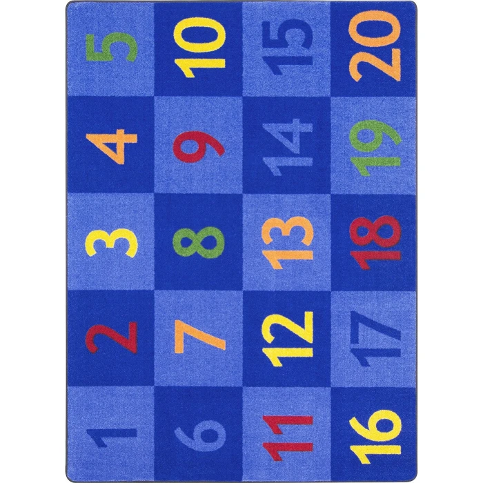 Joy Carpets Kid Essentials Multi Time to Count 10ft.9in. x 13ft.2in. Rect. Rug
