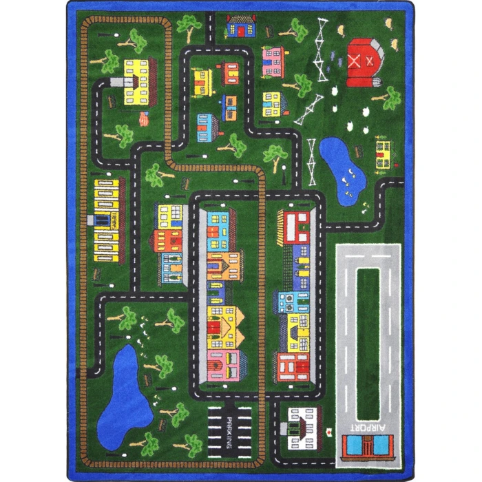 Joy Carpets Kid Essentials Multi Tiny Town 10ft.9in. x 13ft.2in. Rect. Rug