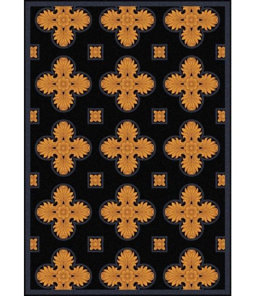 Joy Carpets Any Day Matinee Black Tivoli 7ft.8in. x 10ft.9in. Rect. Rug