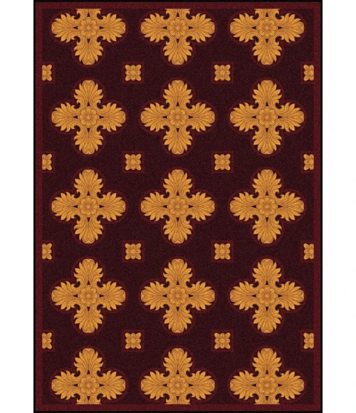 Joy Carpets Any Day Matinee Burgundy Tivoli 7ft.8in. x 10ft.9in. Rect. Rug