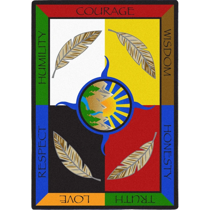 Joy Carpets Kid Essentials Multi Traditional Teachings 10ft.9in. x 13ft.2in. Rect. Rug