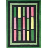Joy Carpets Kid Essentials Green Traffic Jam 10ft.9in. x 13ft.2in. Rect. Rug