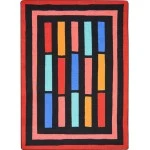 Joy Carpets Kid Essentials Red Traffic Jam 5ft.4in. x 7ft.8in. Rect. Rug